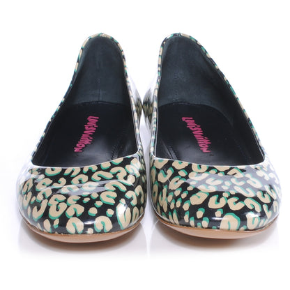 Louis Vuitton Patent Leopard Ballet Flats 38 Blue Infini 4 of 8