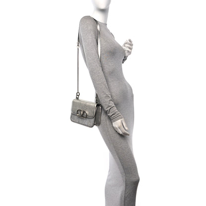 Valentino Garavani Metallic Calfskin Small VSling Shoulder Bag Silver 2 of 10