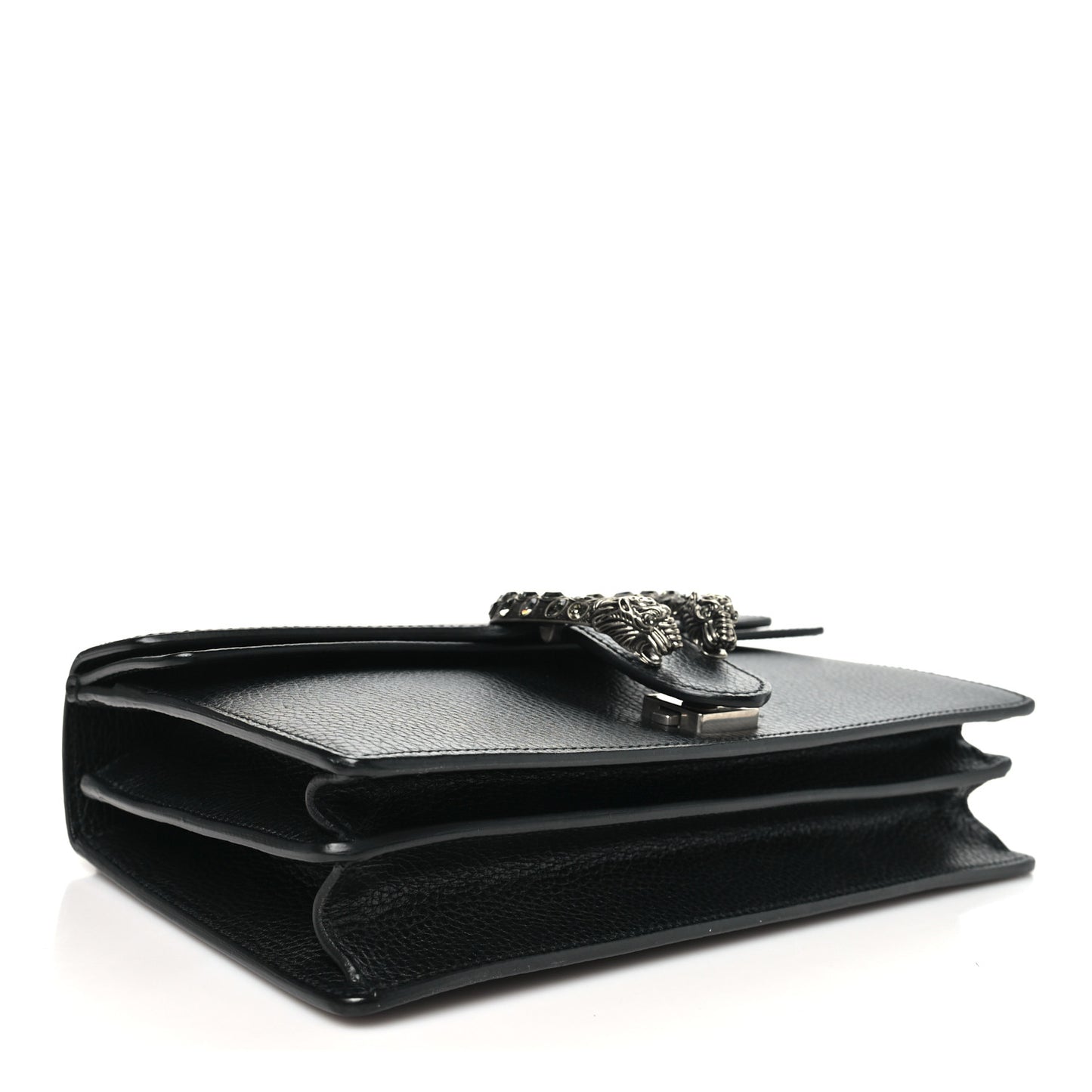 Pebbled Calfskin Small Dionysus Shoulder Bag Black