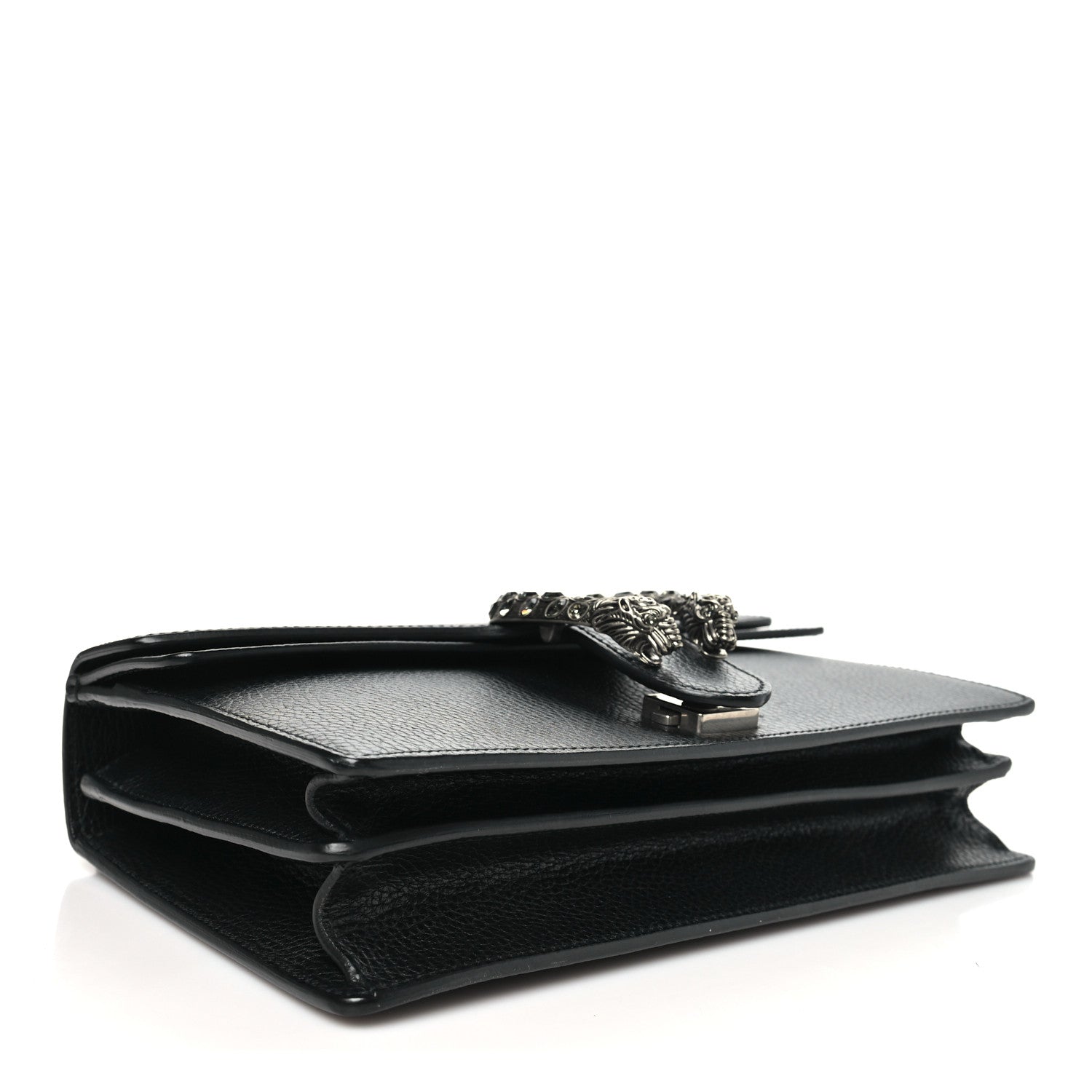 Gucci Pebbled Calfskin Small Dionysus Shoulder Bag Black 3 of 9