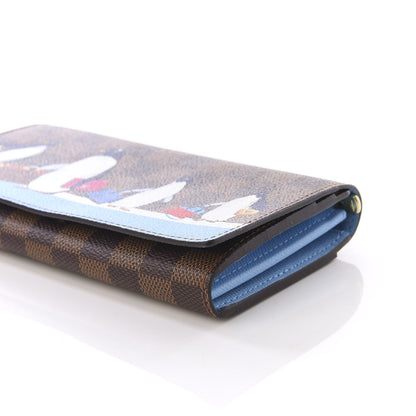 Louis Vuitton Damier Ebene 2017 Christmas Animation Sarah Wallet 6 of 9