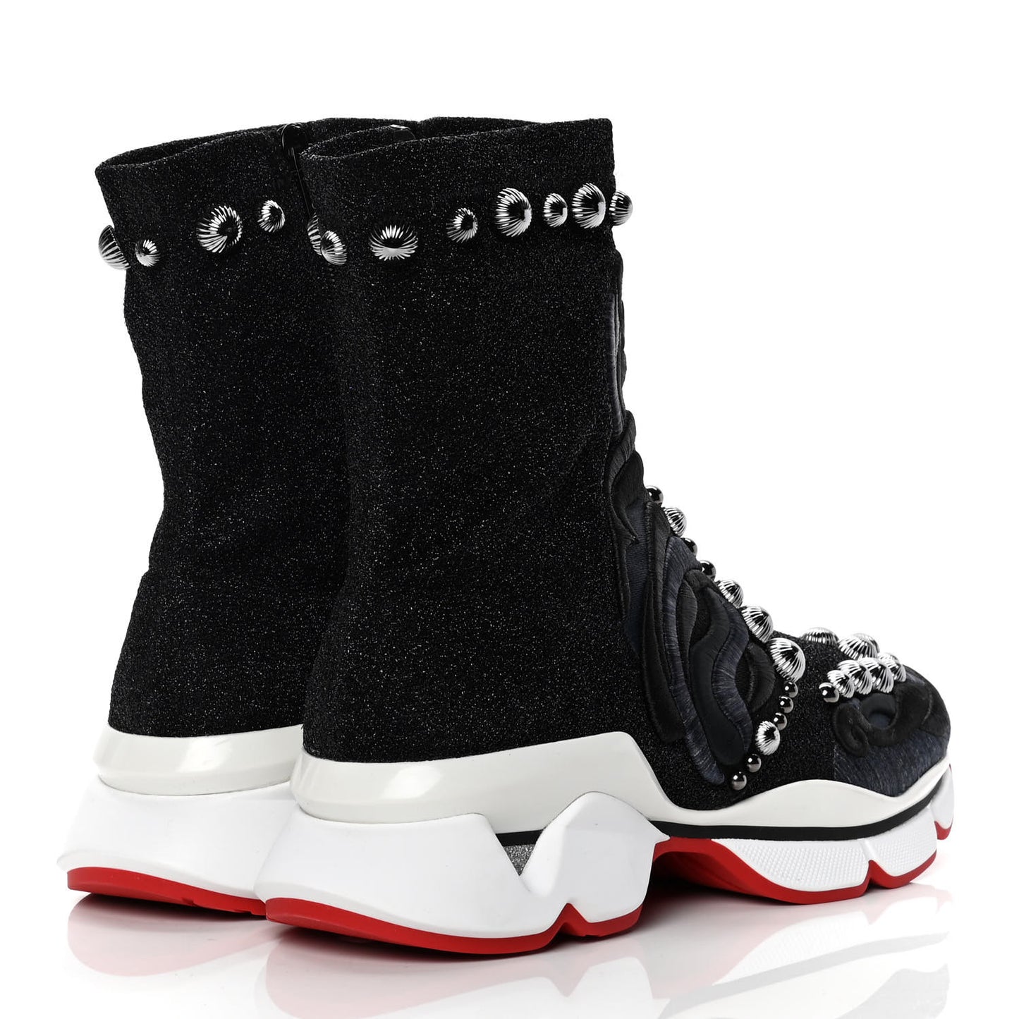 Flat Metallic Spikes Go Jigme Go Sneakers 38 Version Black