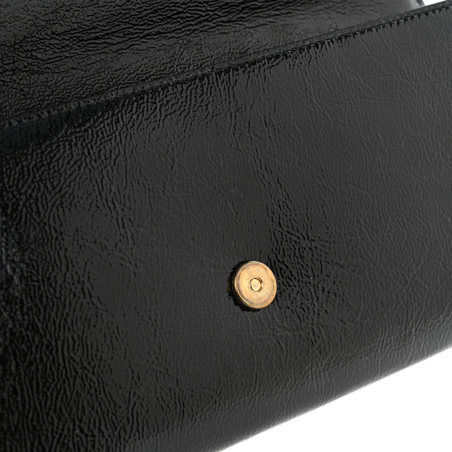 Textured Patent Monogram Belle De Jour Clutch Black