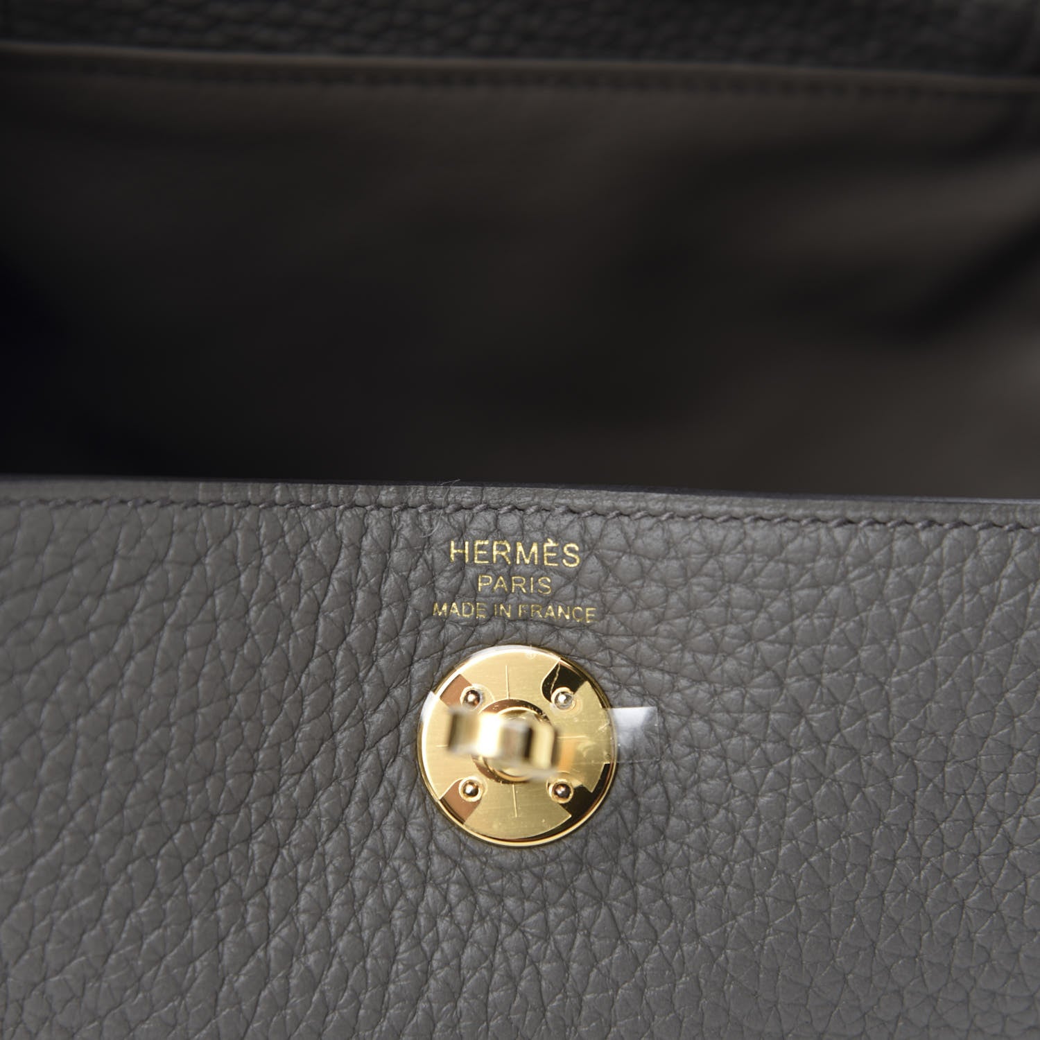 Hermes Taurillon Clemence Mini Lindy 20 Etain 8 of 10