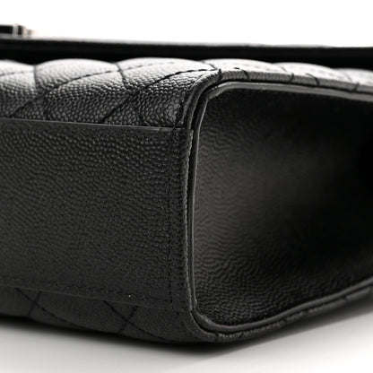 Saint Laurent Grain De Poudre Textured Mixed Matelasse Triquilt Medium Monogram Satchel Black 9 of 9