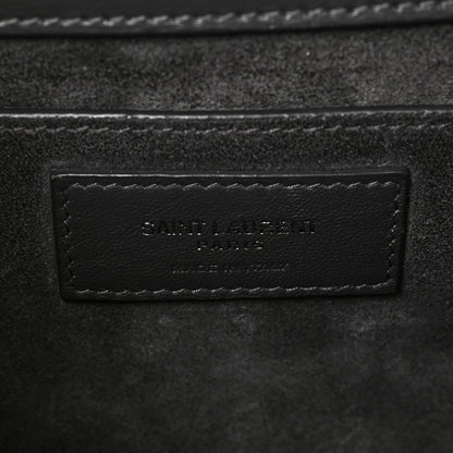 Saint Laurent Smooth Calfskin Medium Monogram Sunset Satchel Anthracite 6 of 9