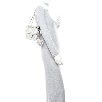 Chanel Mirror Calfskin Metallic Calfskin Medium Hollywood Boulevard Flap With Star Coin Purse Silvery 2 of 11