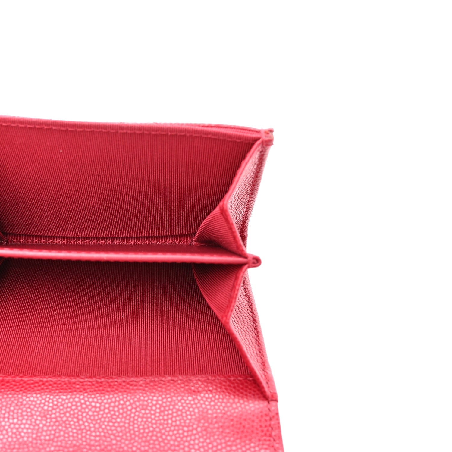 Chanel Caviar Quilted Flap Card Holder Wallet Red 1821065