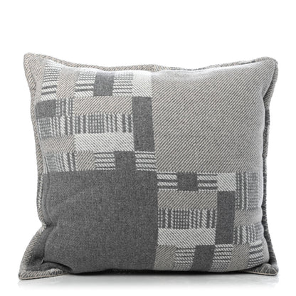 Hermes Wool Cashmere Avalon Paper Block Pillow Gris Acier 2 of 3