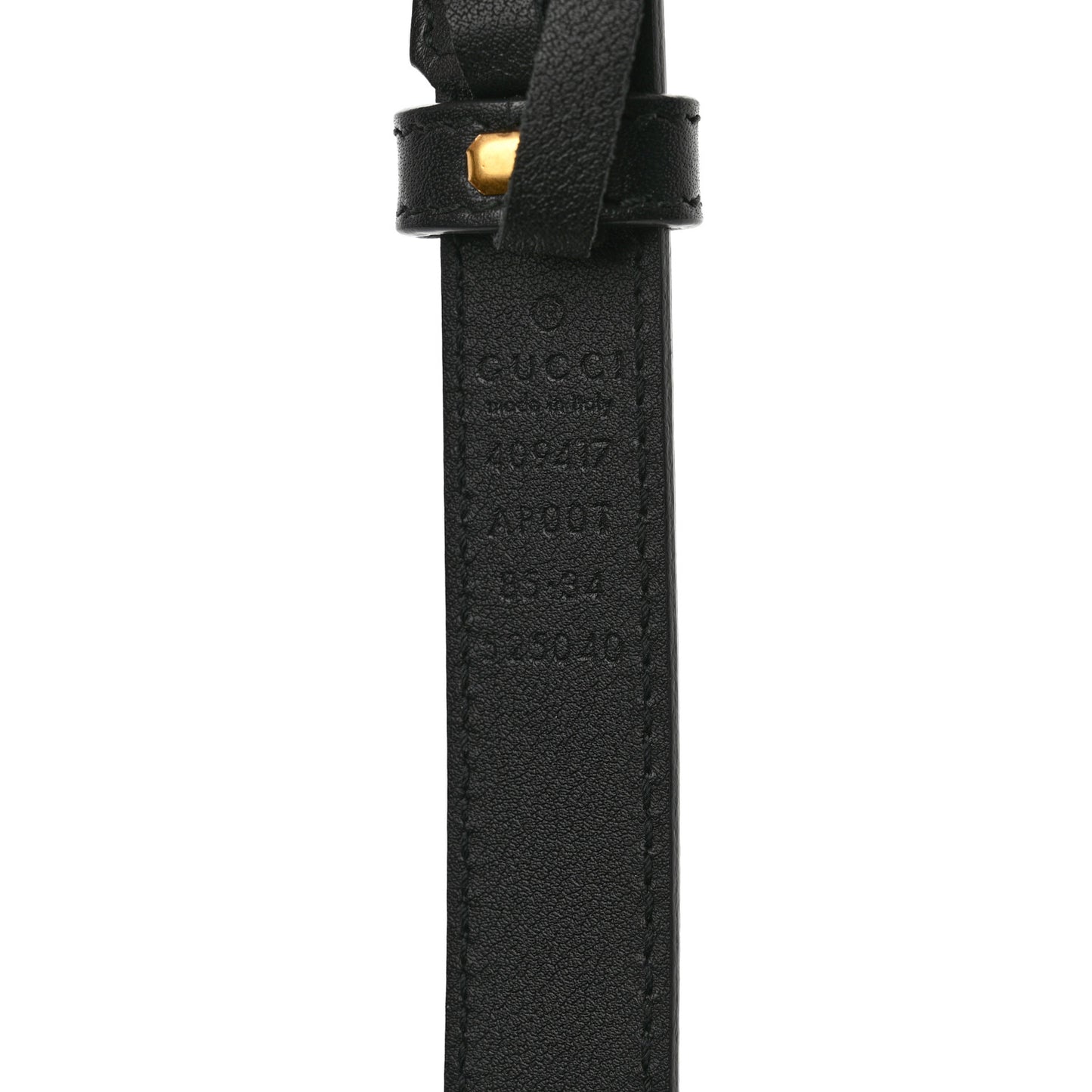 Calfskin Double G 20mm Belt 85 34 Black