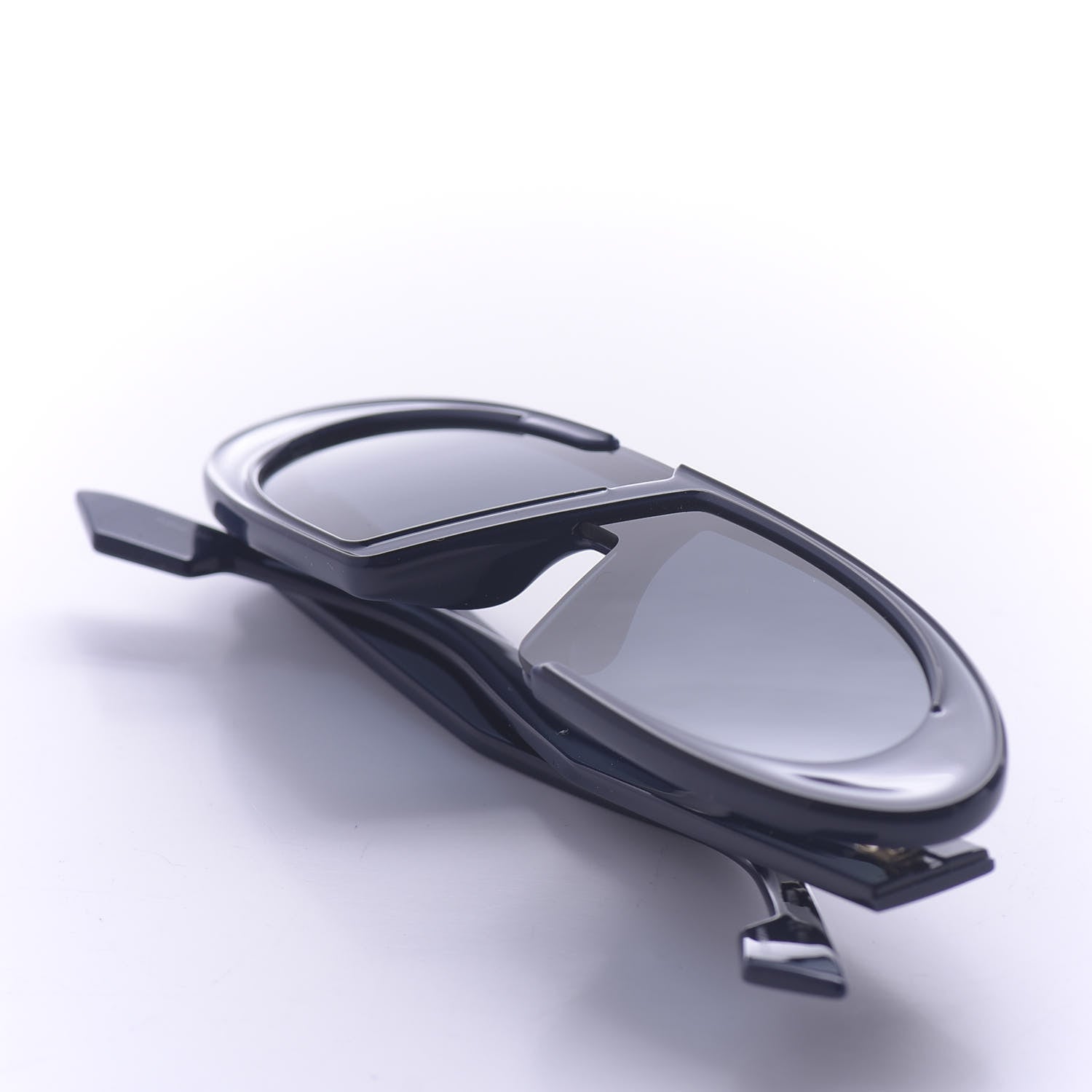 Christian Dior Acetate Oblique Oval Sunglasses Navy 10 of 10