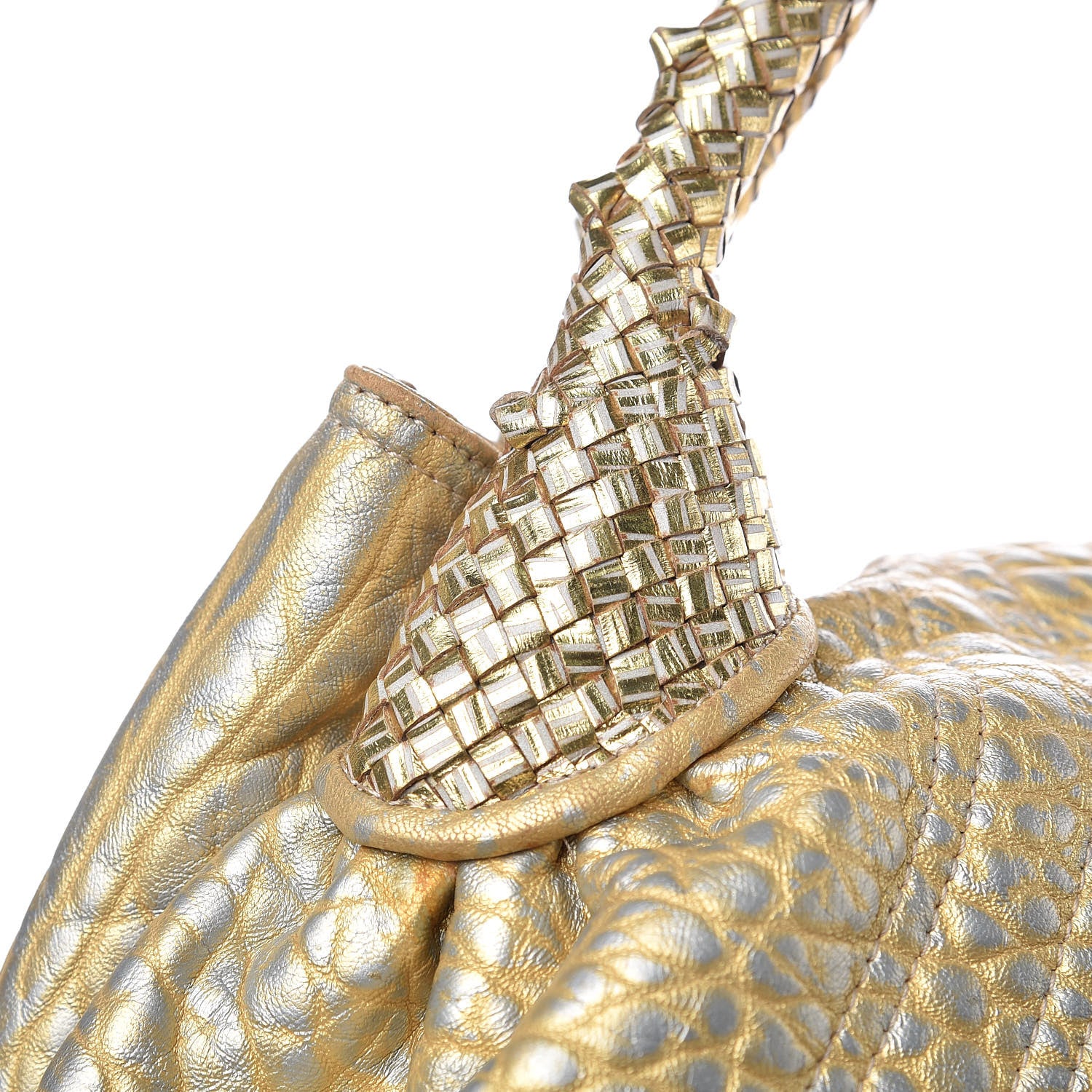 Fendi Nappa Nuvolata Bimetal Spy Oro Argento 11 of 13