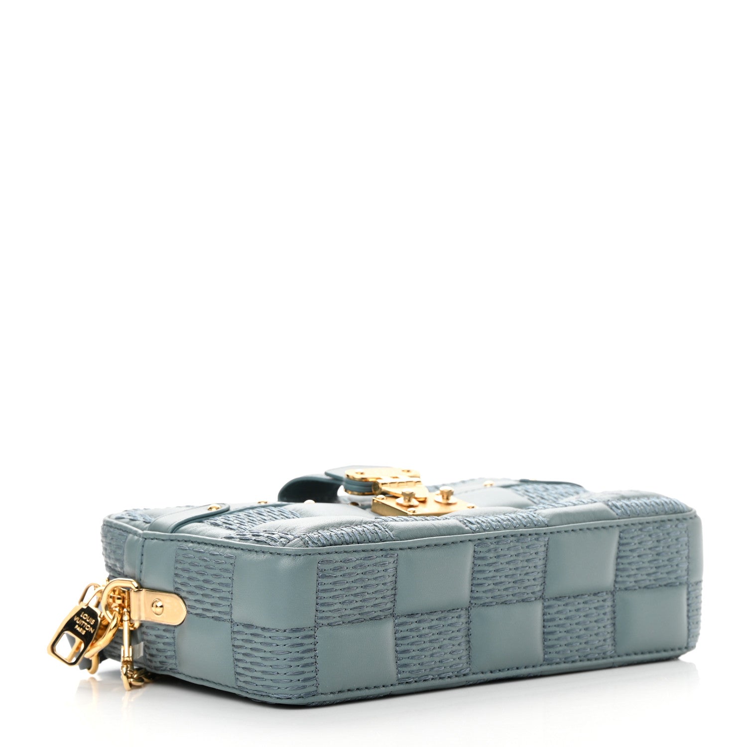 Louis Vuitton Lambskin Damier Quilt Troca PM Glacier 4 of 10