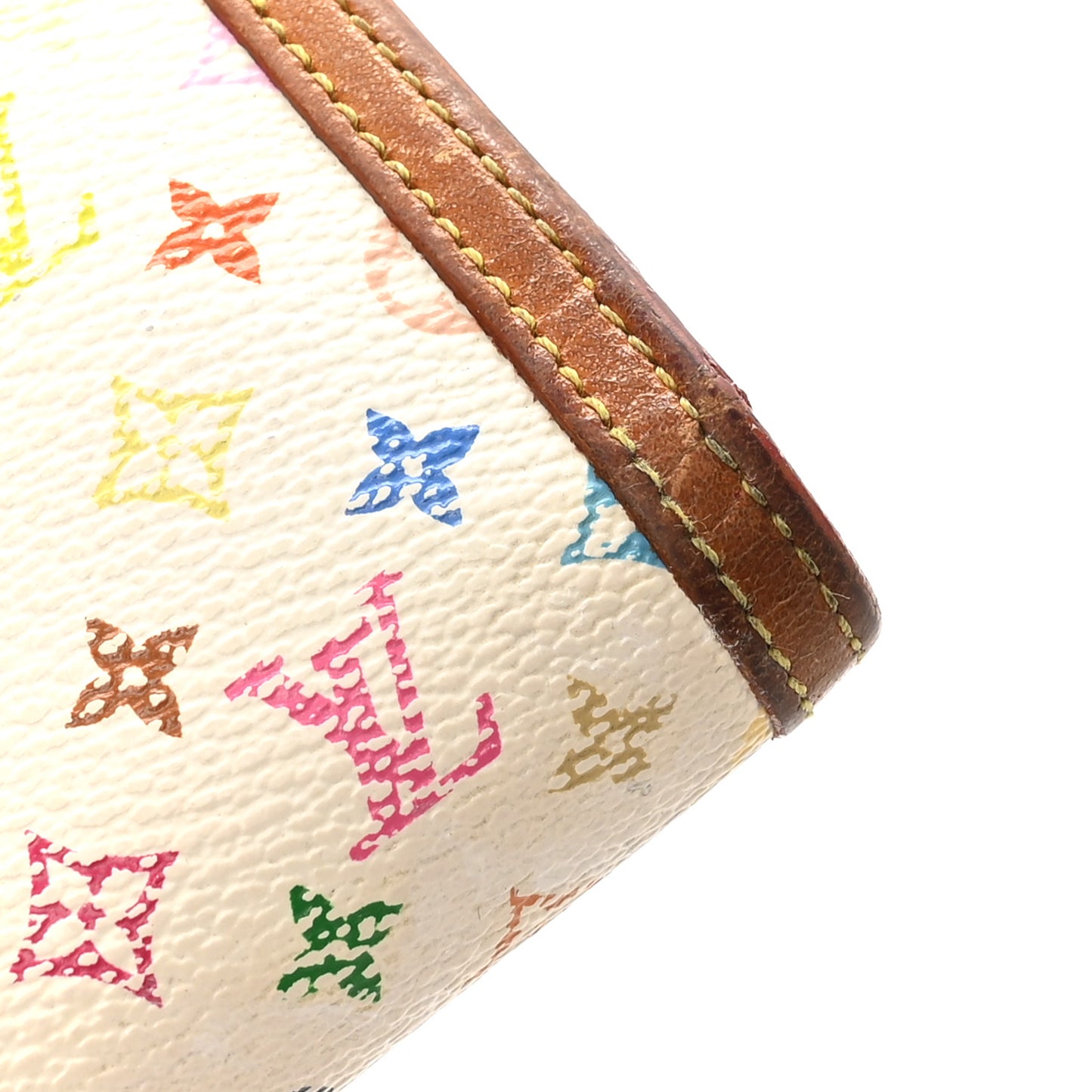 Monogram Multicolor French Purse Wallet White