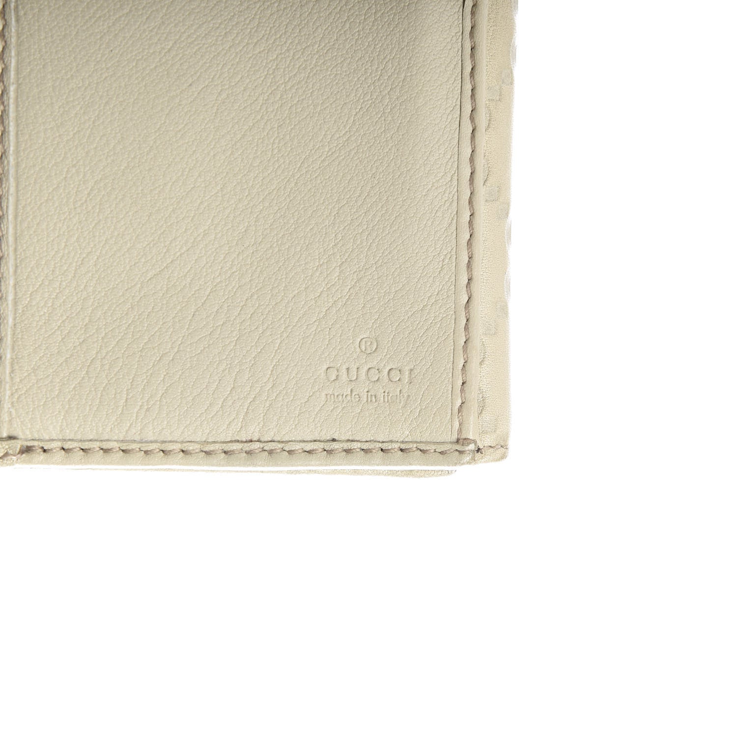 Gucci Guccissima Horsebit Continental Wallet Ivory 8 of 9