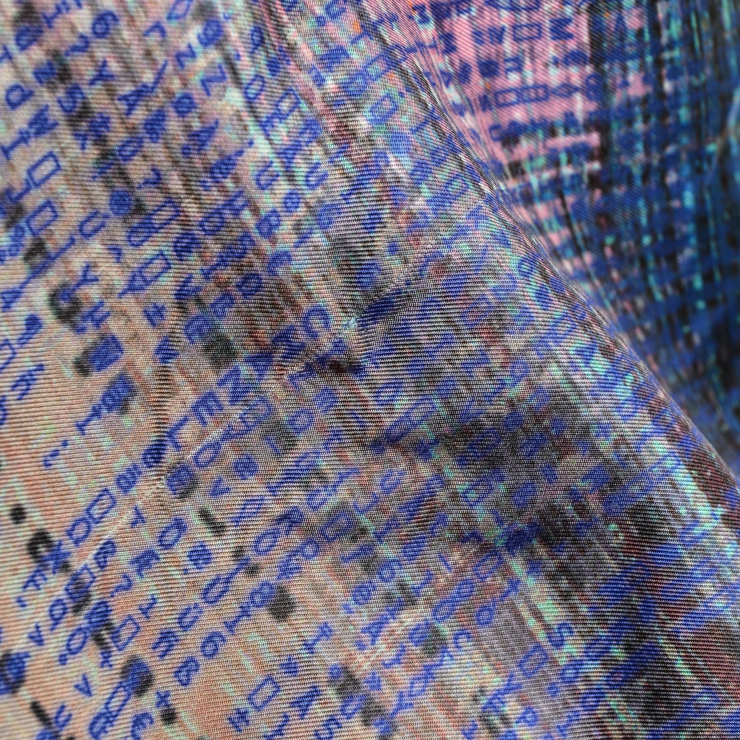 Silk Tweed Effect CC Square Scarf Multicolor