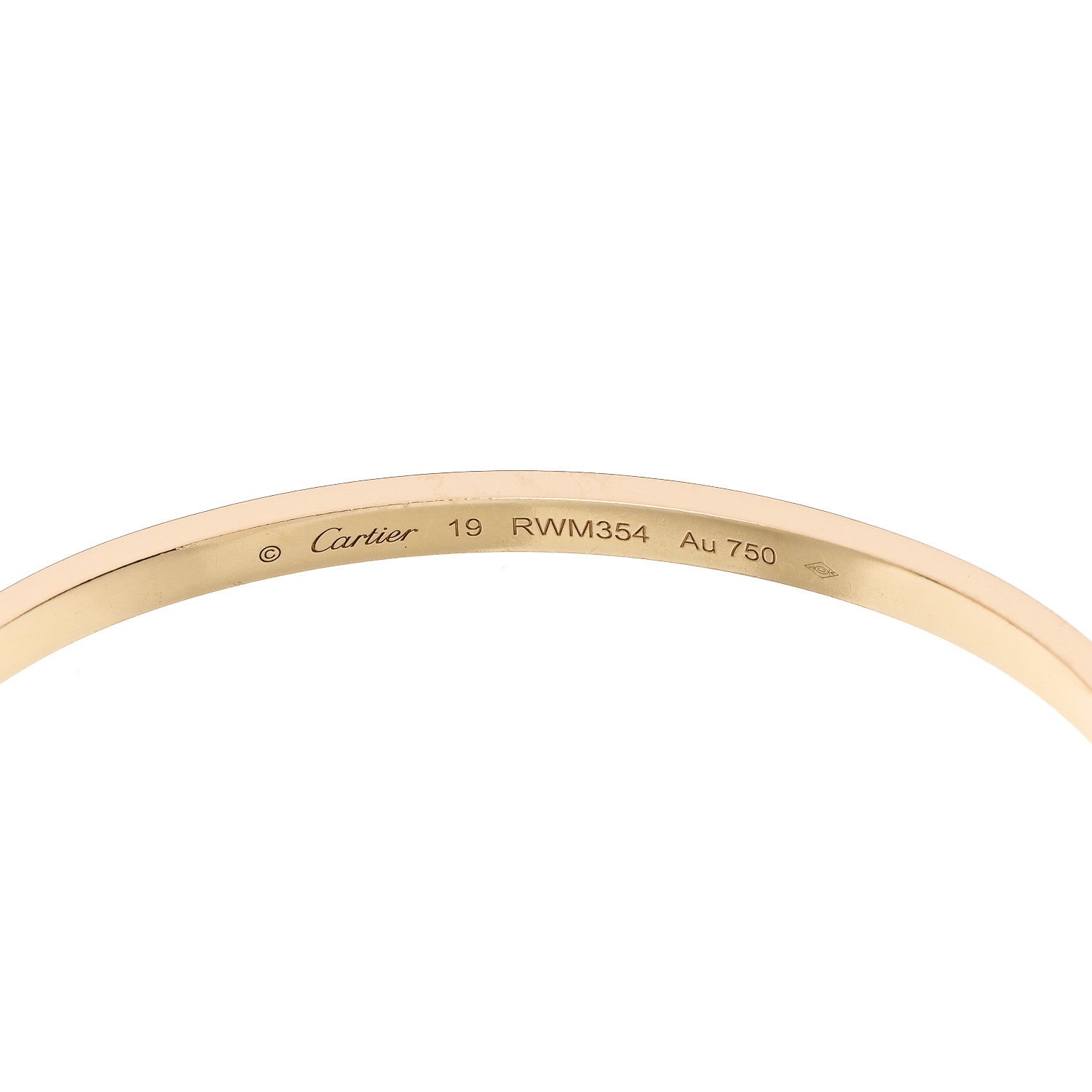 Cartier 18K Yellow Gold Small LOVE Bracelet 19 6 of 8