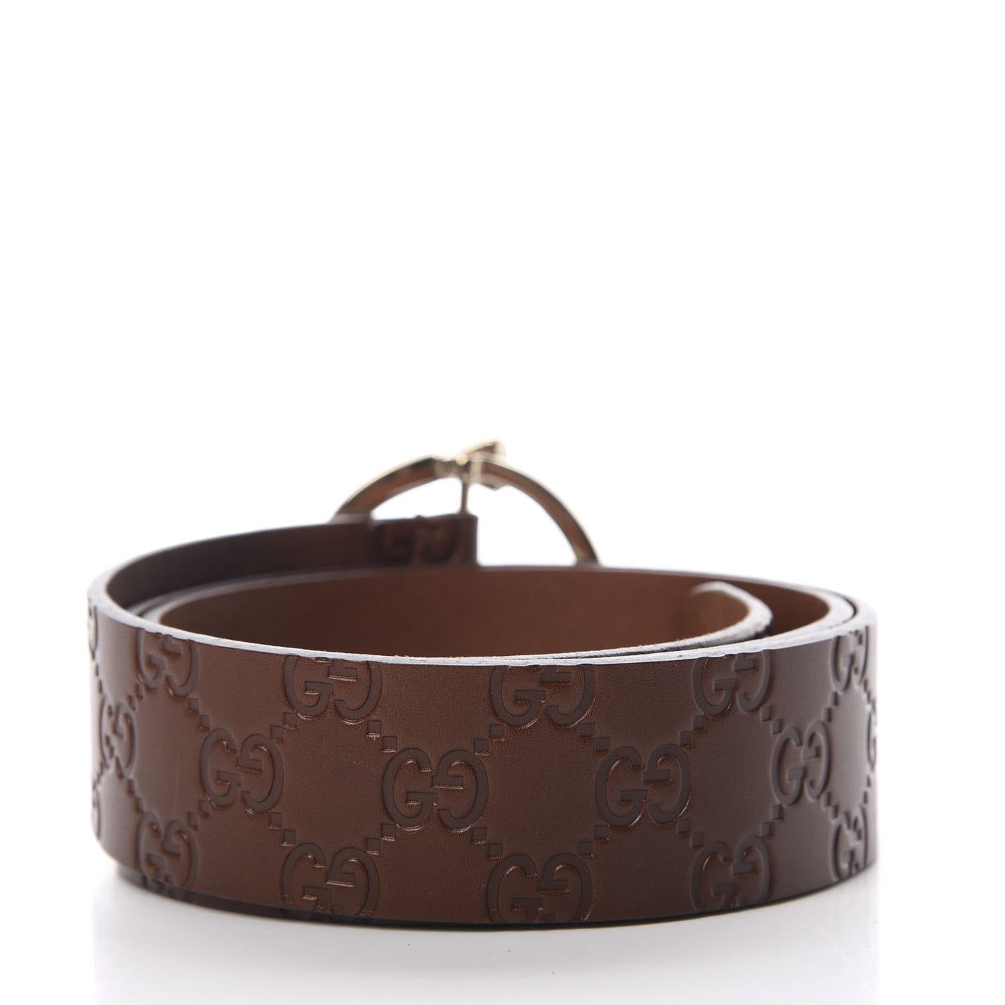 Guccissima Signature Belt 95 38 Dark Brown