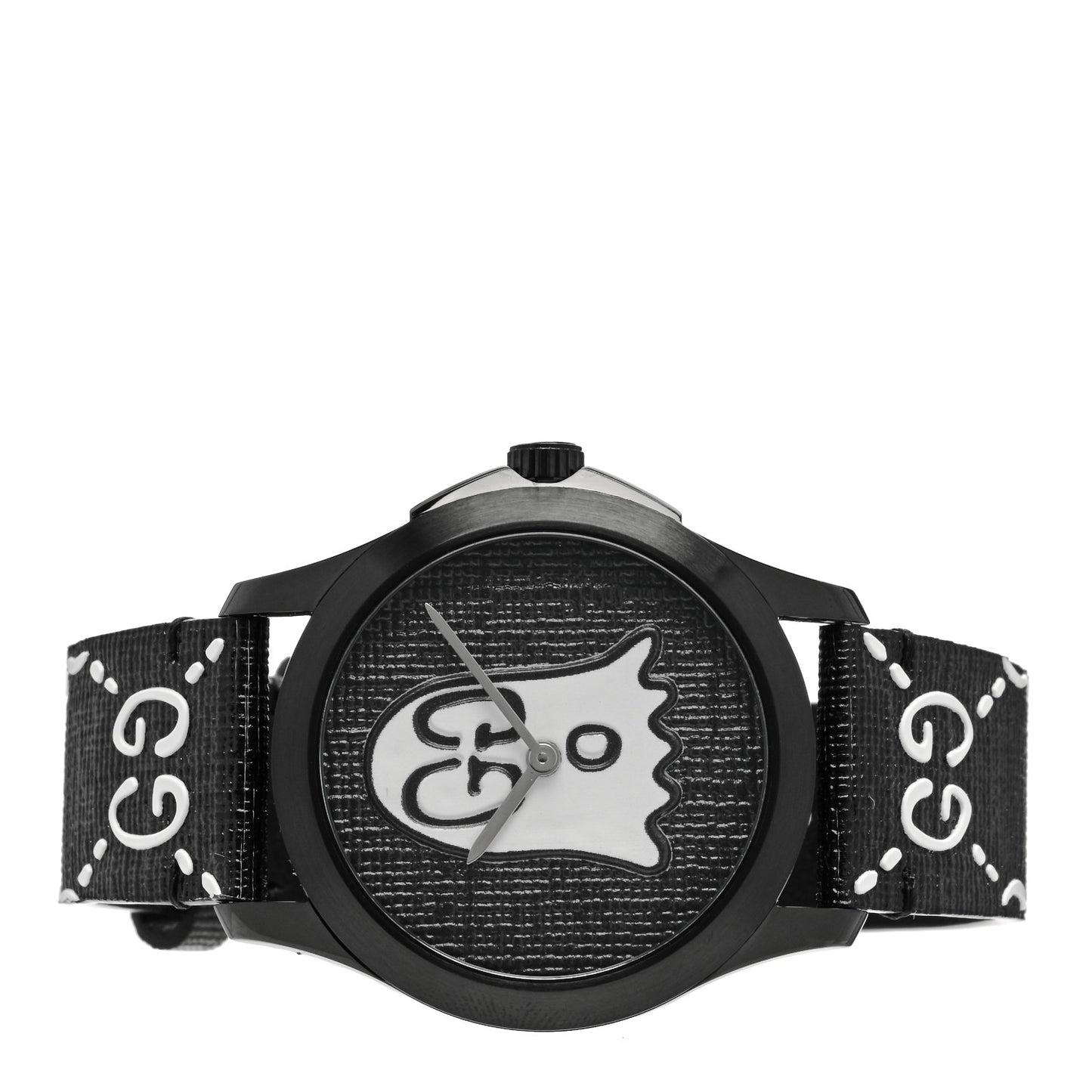 PVD Stainless Steel Canvas 38mm G-Timeless Ghost Quartz Watch Black