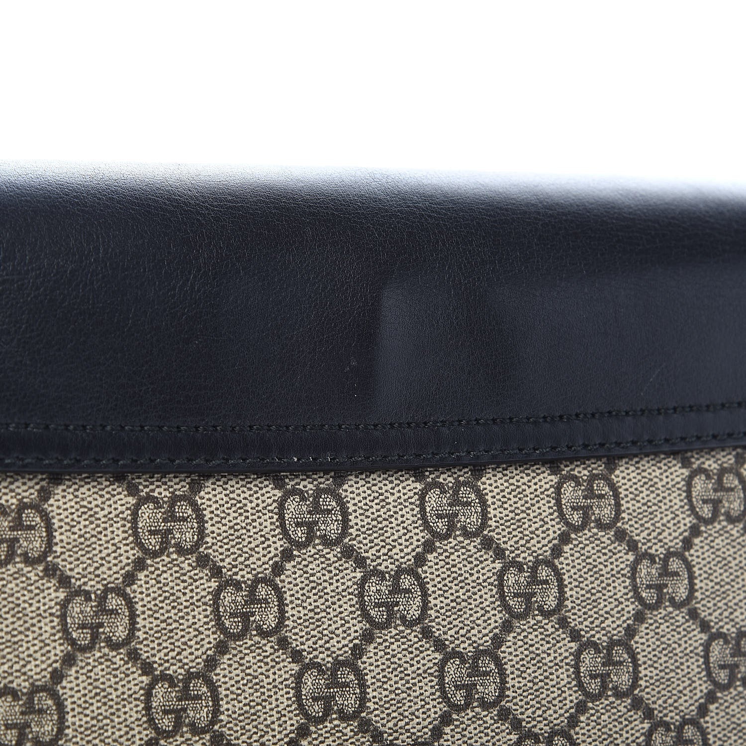 Gucci GG Supreme Monogram Web Medium Padlock Messenger Shoulder Bag Black 9 of 12