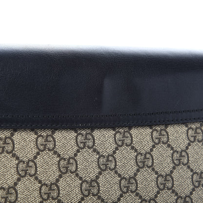 Gucci GG Supreme Monogram Web Medium Padlock Messenger Shoulder Bag Black 9 of 12