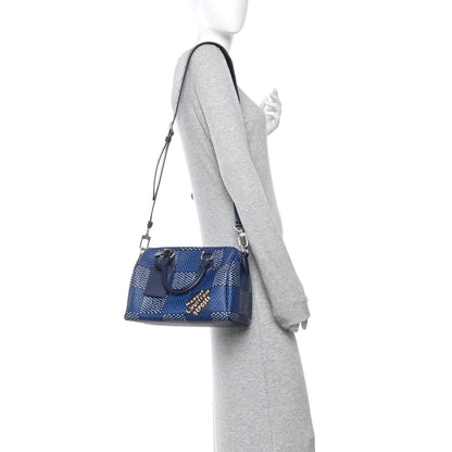 Louis Vuitton Damier Heritage Speedy Bandouliere 25 Blue 2 of 13
