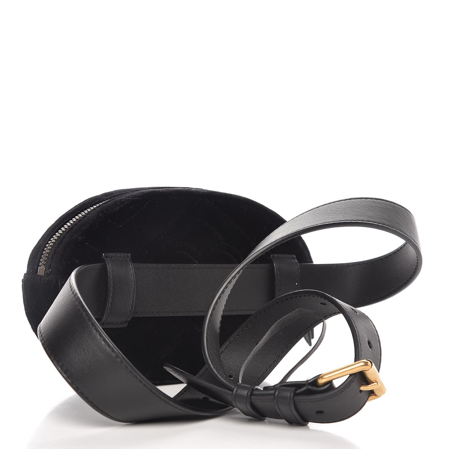 Velvet Matelasse Crystal Star GG Marmont Belt Bag 85 34 Black