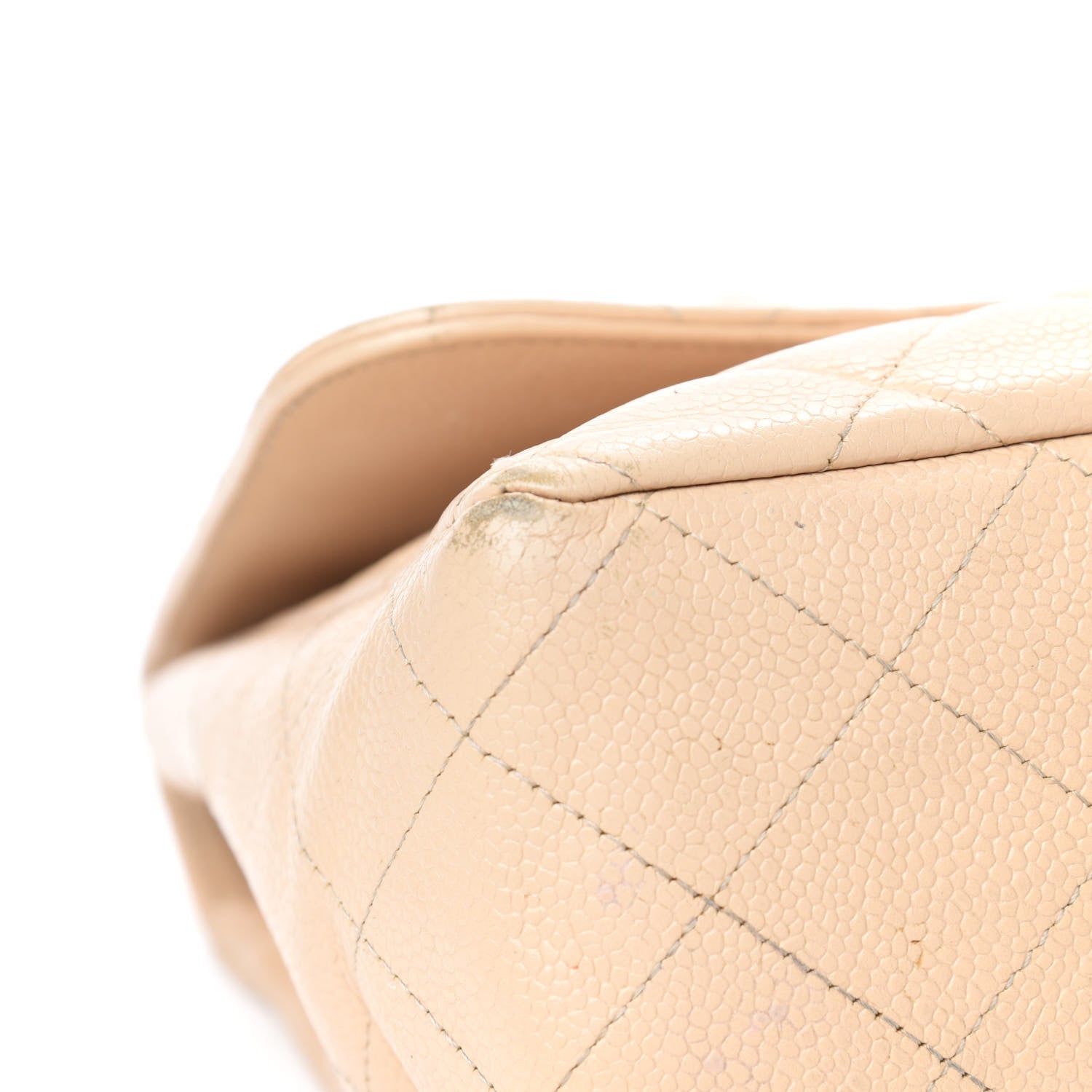 Chanel Caviar Quilted Jumbo Single Flap Beige Clair 13 of 17