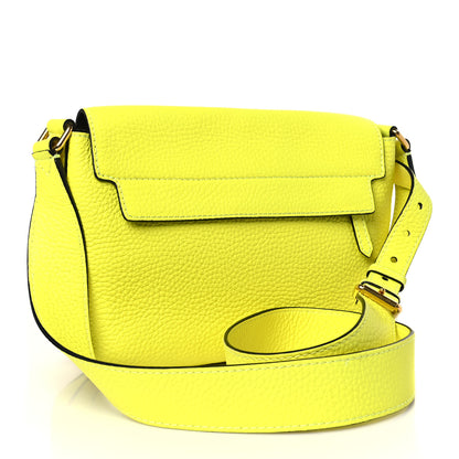 Burberry Signature Grain Small Burleigh Crossbody Bag Neon Yellow 3 of 8