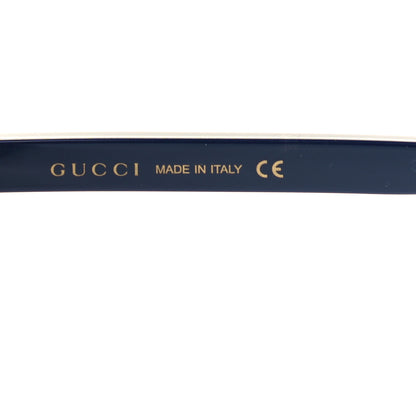 Gucci Acetate Crystal Oversize Sunglasses GG0148S Blue 5 of 7