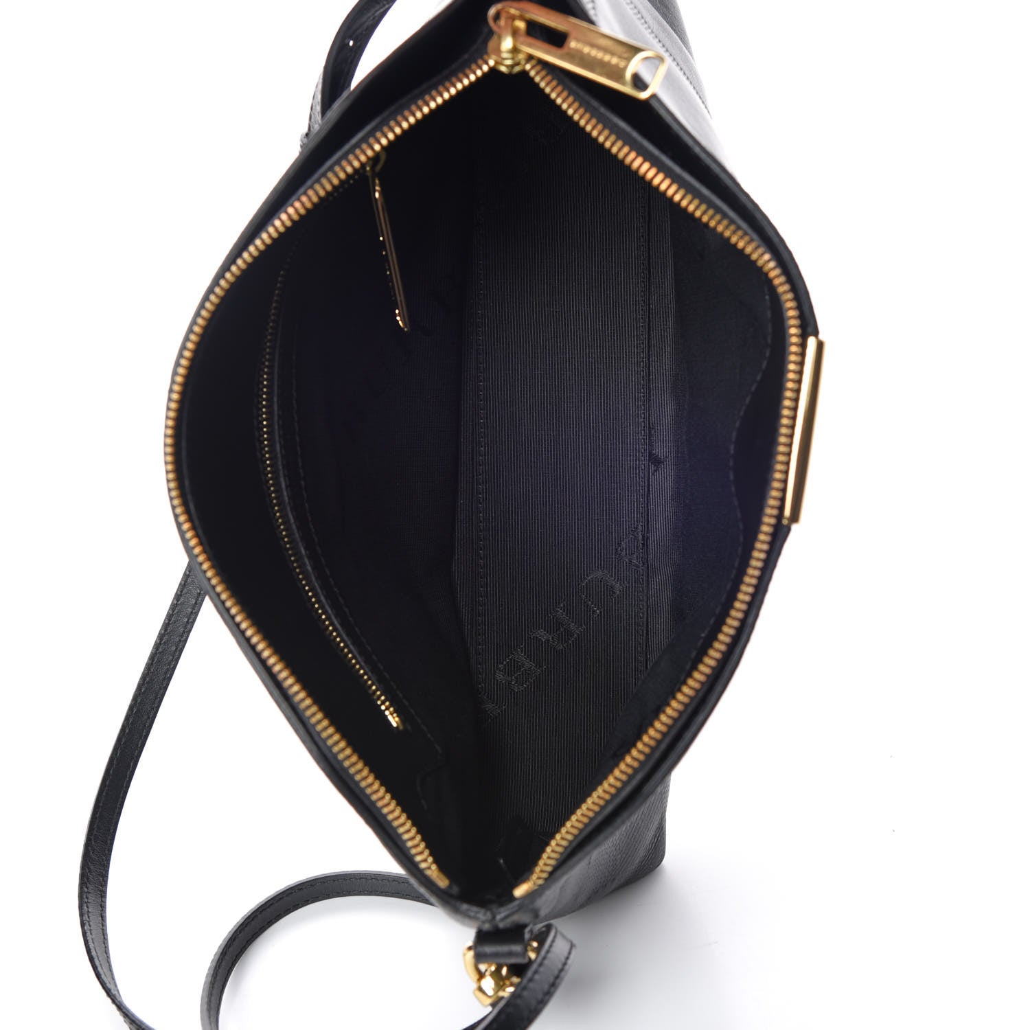 Burberry Calfskin Check Embossed Small Chichester Crossbody Clutch Bag Black 7 of 11