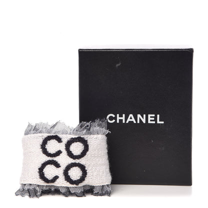 Chanel Coco Tennis Wimbledon Champ Wristband Bracelet White 4 of 4