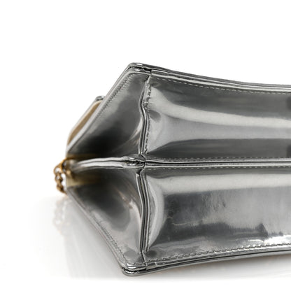 Christian Dior Metallic Calfskin Studded Vertical Diorama Silver 8 of 9