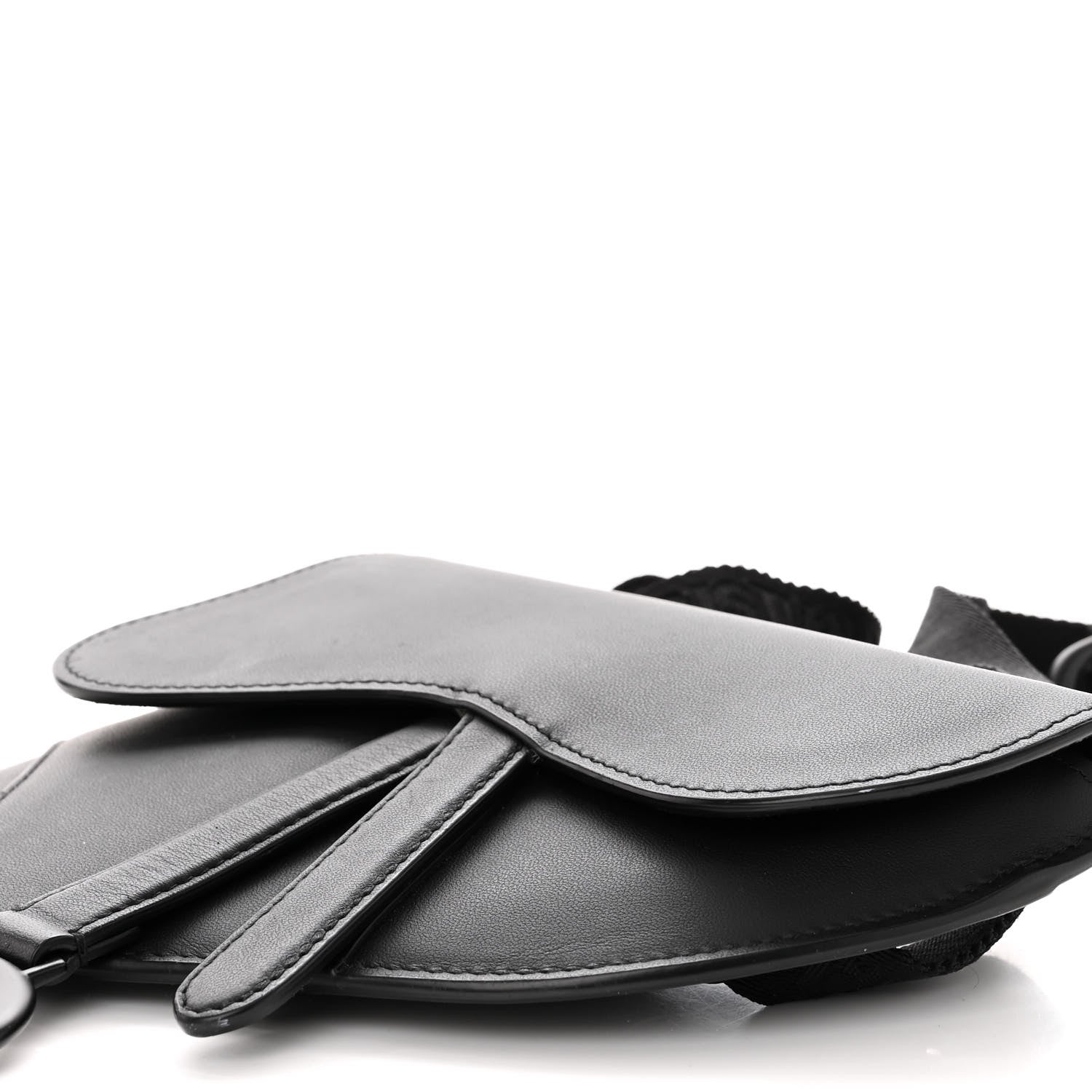 Christian Dior Ultra Matte Calfskin Saddle Belt Bag Black 8 of 9