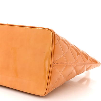 Chanel Patent Quilted Medallion Tote Orange 10 of 10