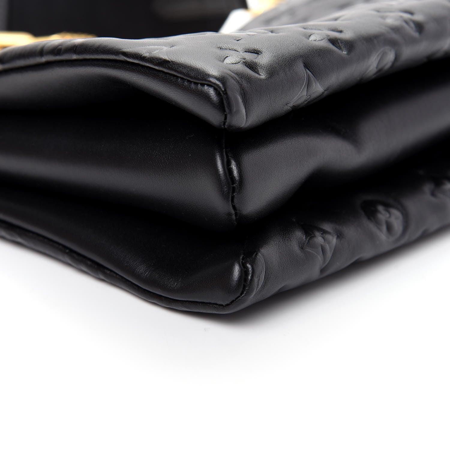 Louis Vuitton Lambskin Embossed Monogram Coussin PM Black 6 of 10