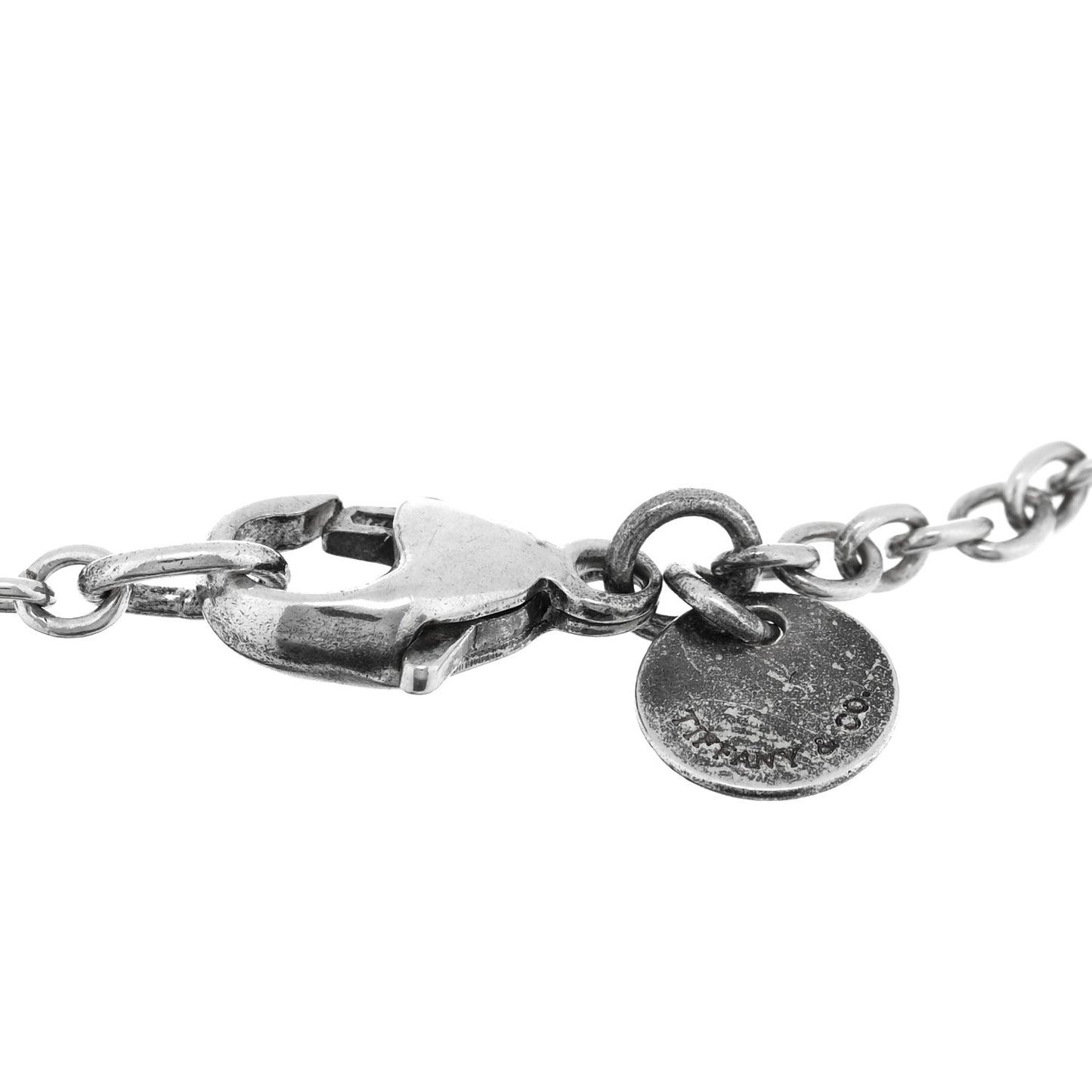 Sterling Silver Barrel Bead Station Chain Bracelet