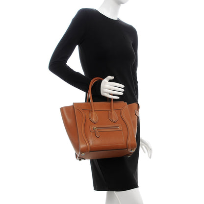 Celine Natural Calfskin Micro Luggage Tan 2 of 7