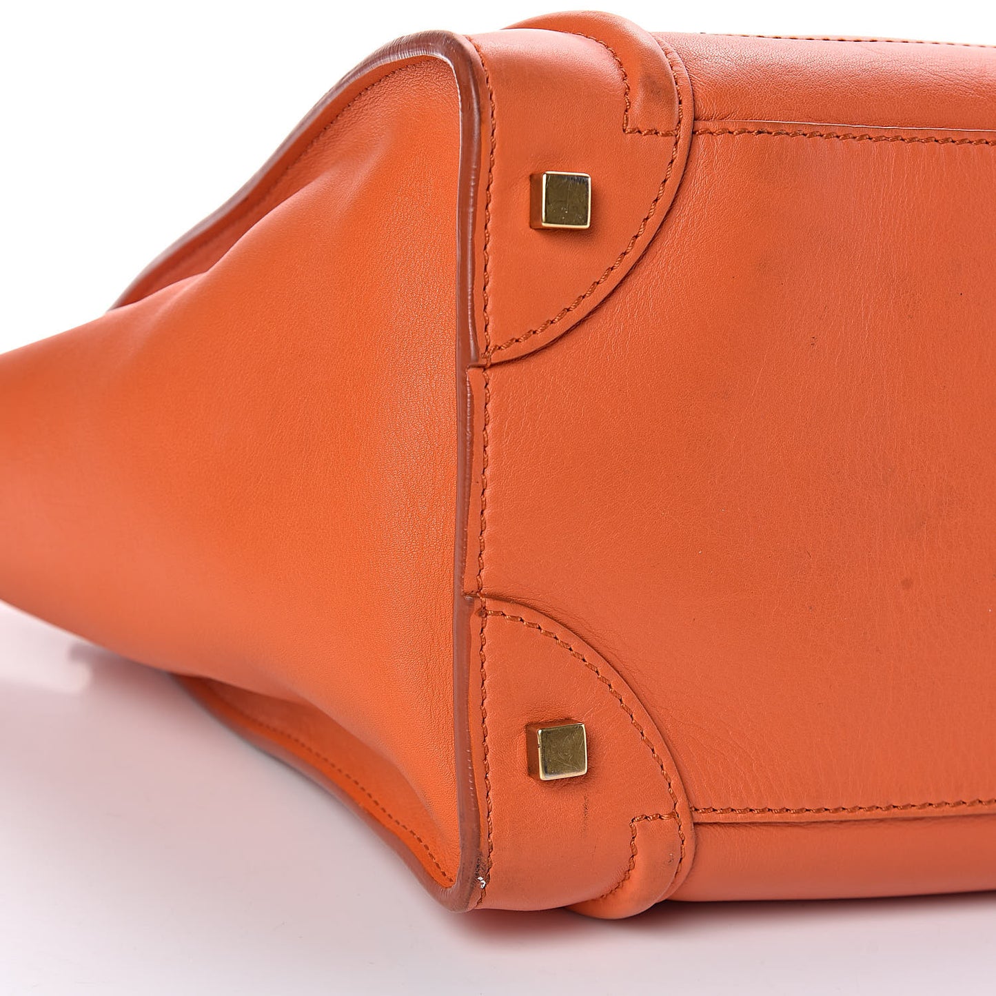 Smooth Calfskin Mini Luggage Bright Orange