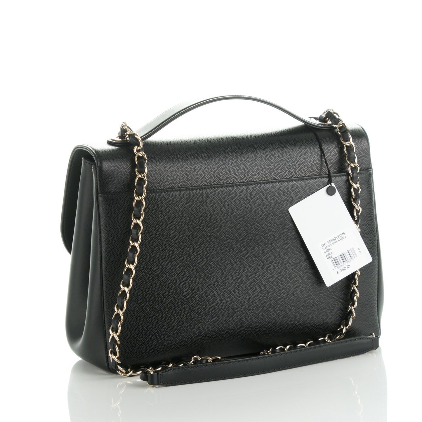 Caviar Quilted Large Business Affinity Flap Black