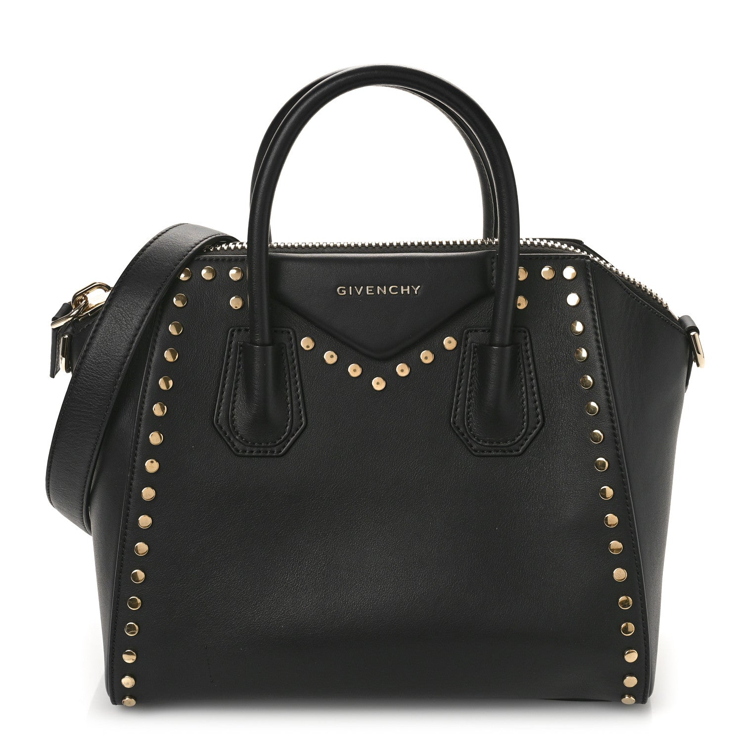 Givenchy Smooth Calfskin Small Studded Antigona Black 1 of 8