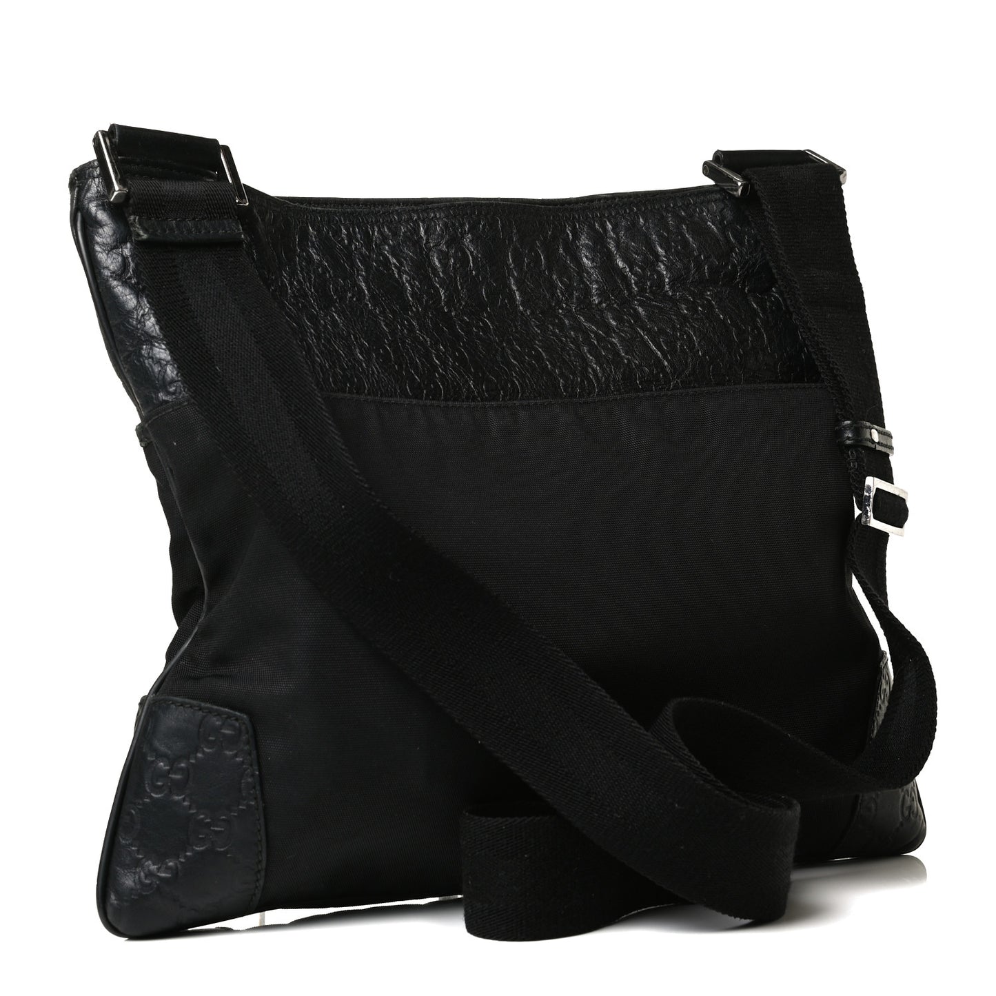 Guccissima Nylon Messenger Bag Black