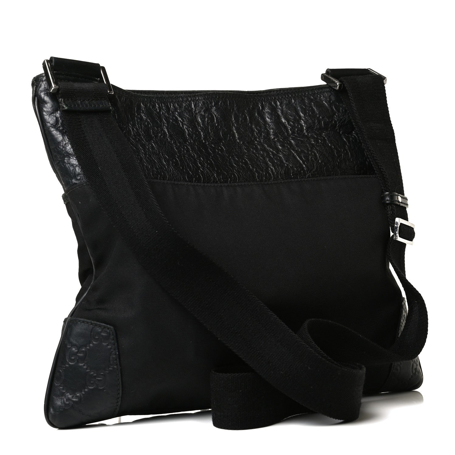 Gucci Guccissima Nylon Messenger Bag Black 3 of 16