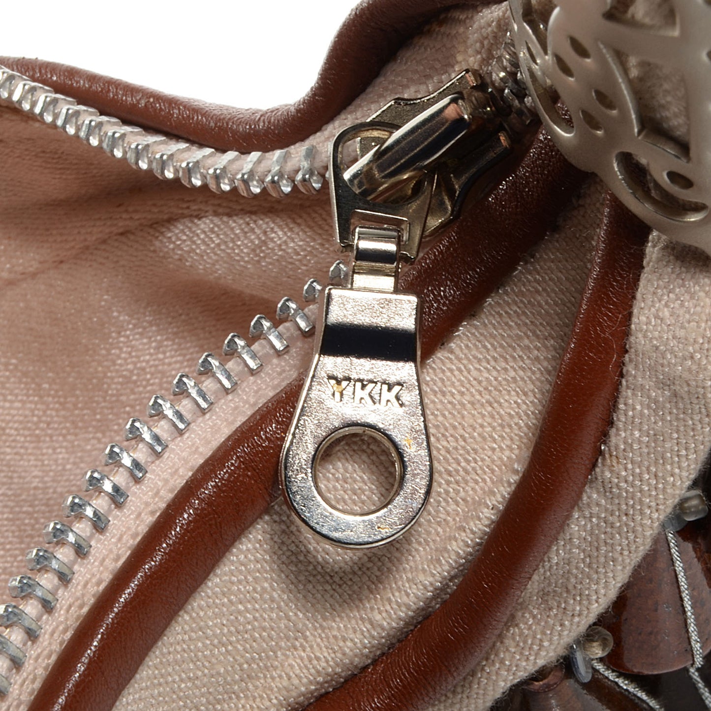 Wood Beaded Bracelet Bag Beige