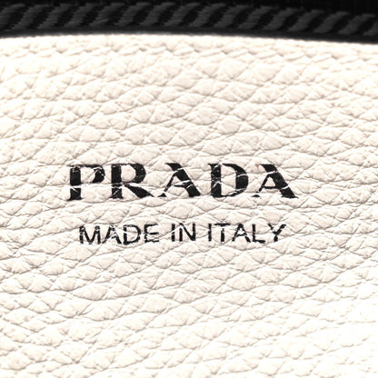 Prada Vitello Daino Soft Medium Double Zip Shoulder Bag White 7 of 17