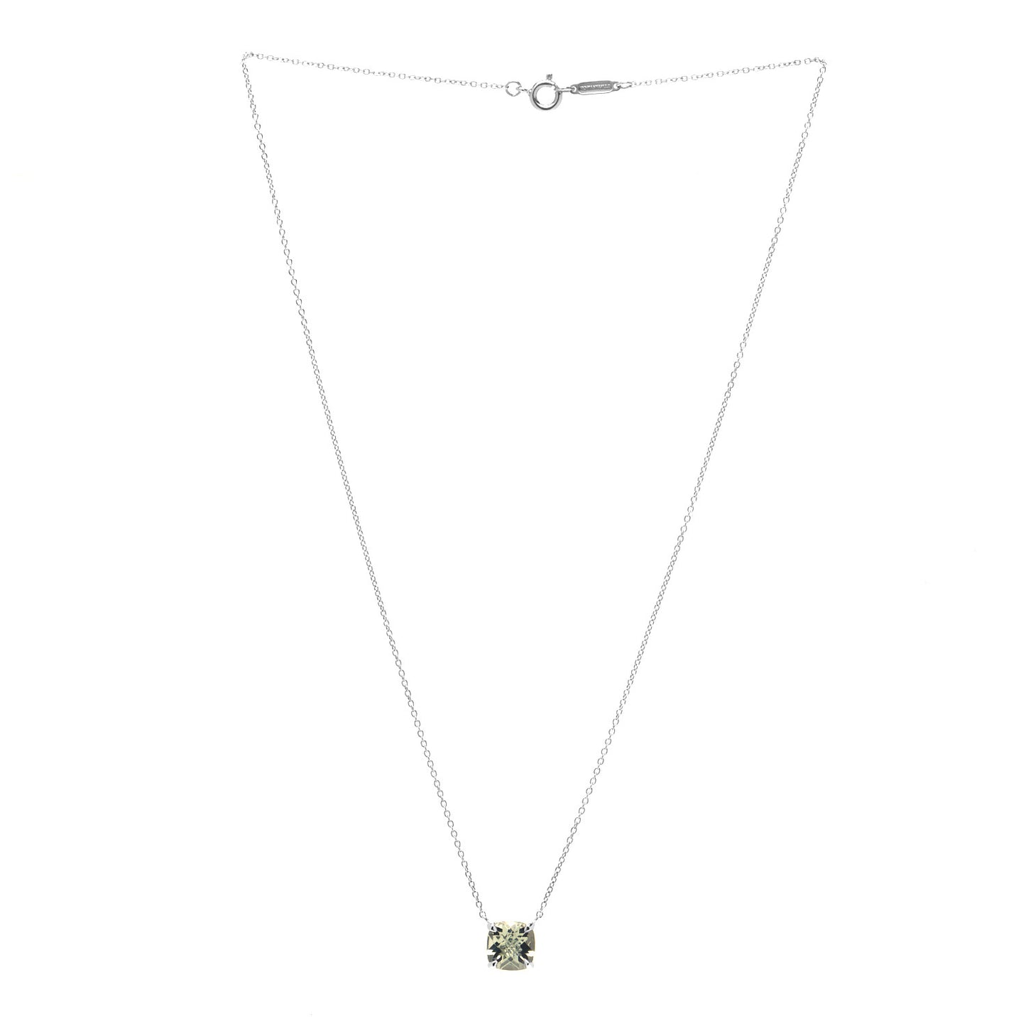 Sterling Silver Prasiolite Sparklers Pendant Necklace