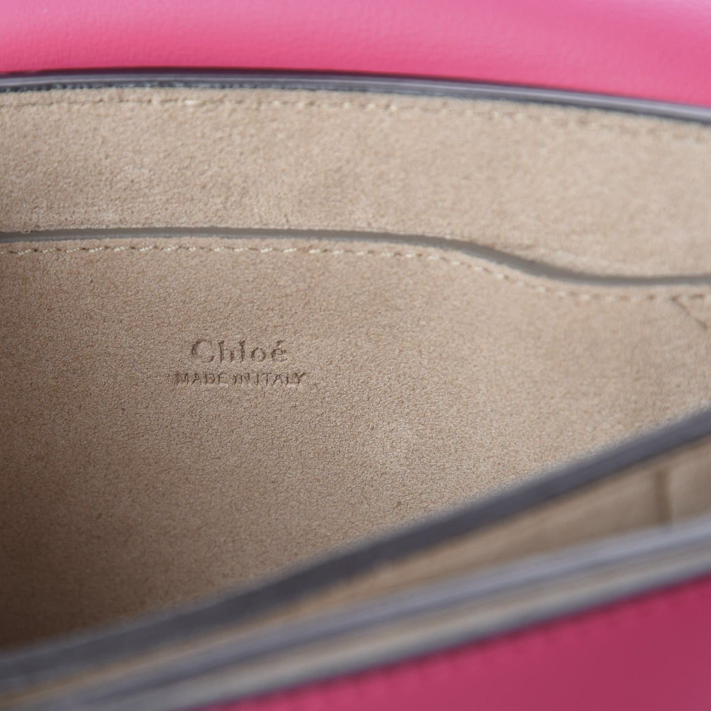 Suede Calfskin Small Faye Shoulder Bag Fuchsia Rose