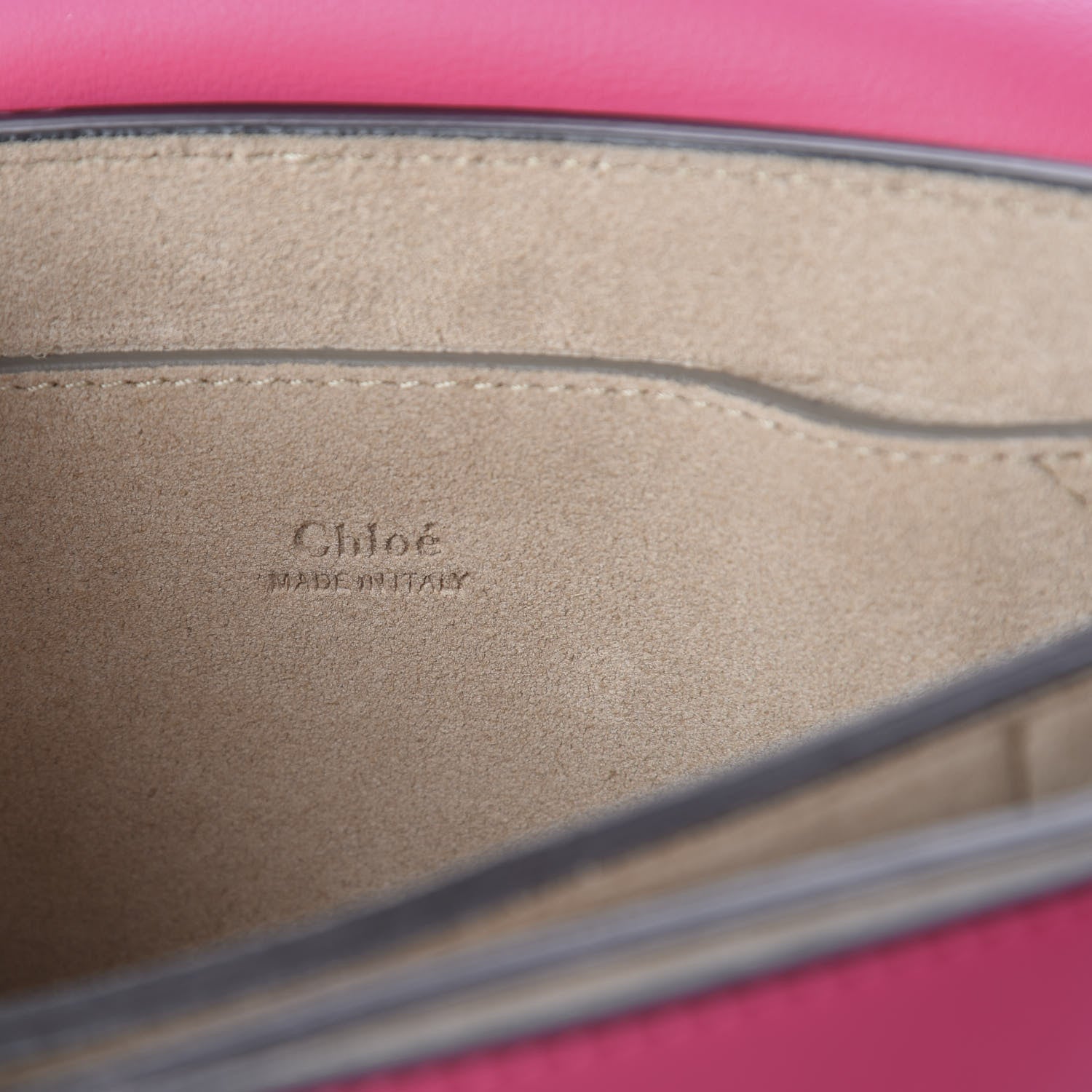 Chloe Suede Calfskin Small Faye Shoulder Bag Fuchsia Rose 7 of 7