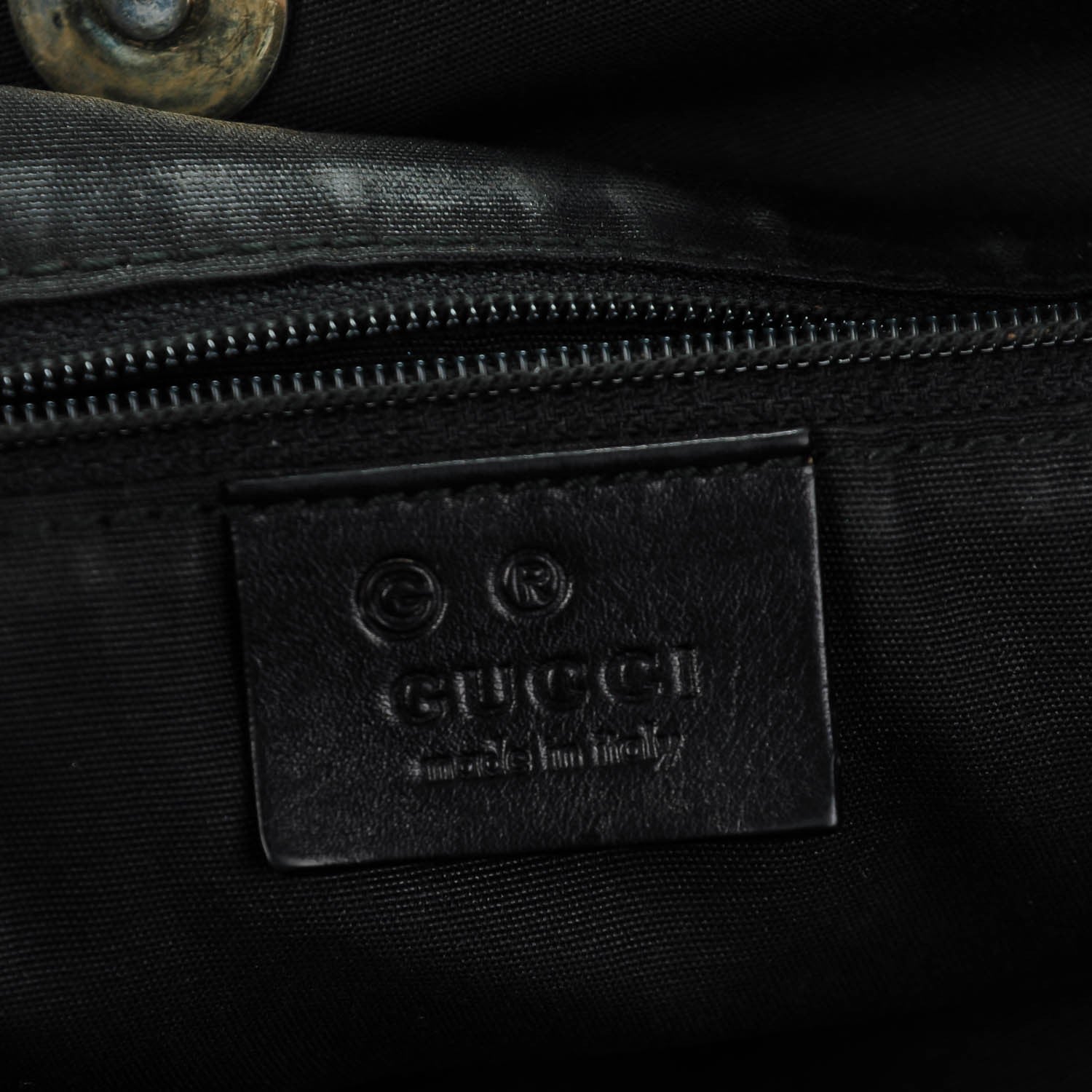 Gucci Calfskin Large Full Moon Tote Black 8 of 9