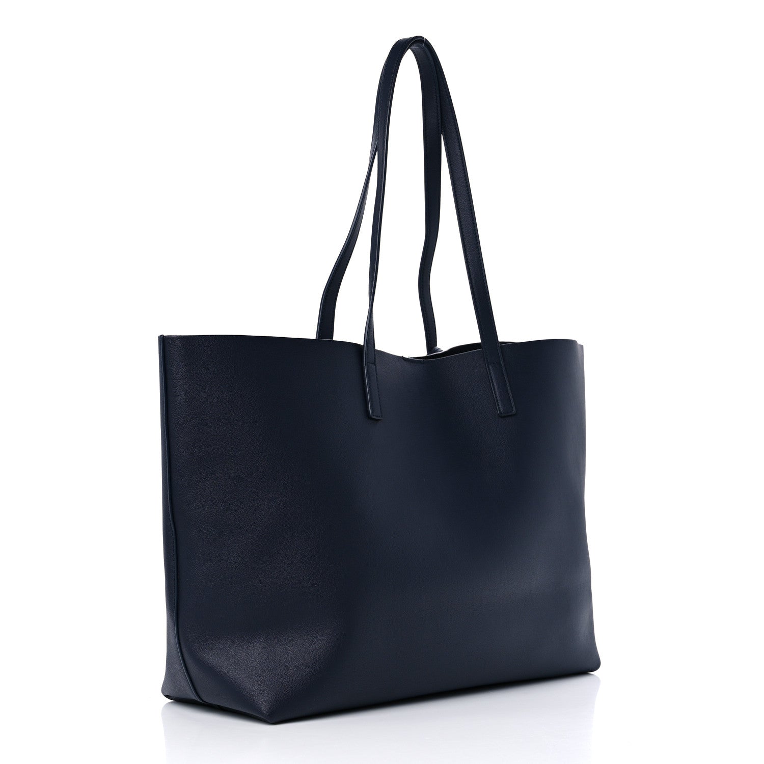 Saint Laurent Calfskin Large Shopping Tote Deep Marine 2 of 11